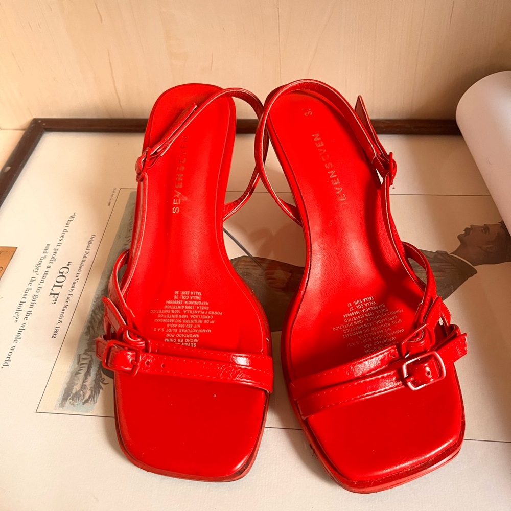 Red Strappy  Heels